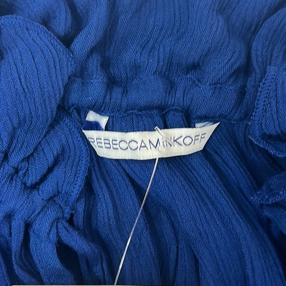 Rebecca Minkoff  Sexy Sapphire Blue Sleeveless Keyhole Front Crepe Rayon… - Picture 8 of 9